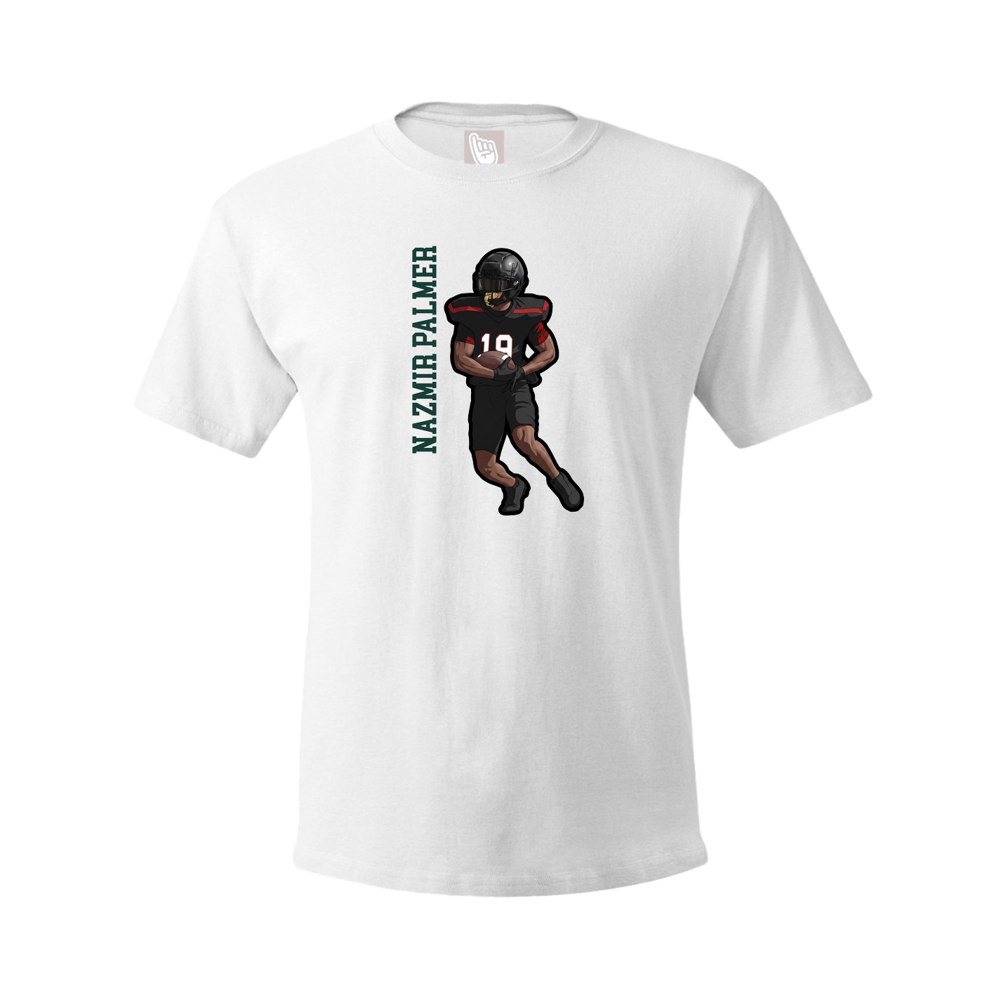 Tee — Name Vertical in White