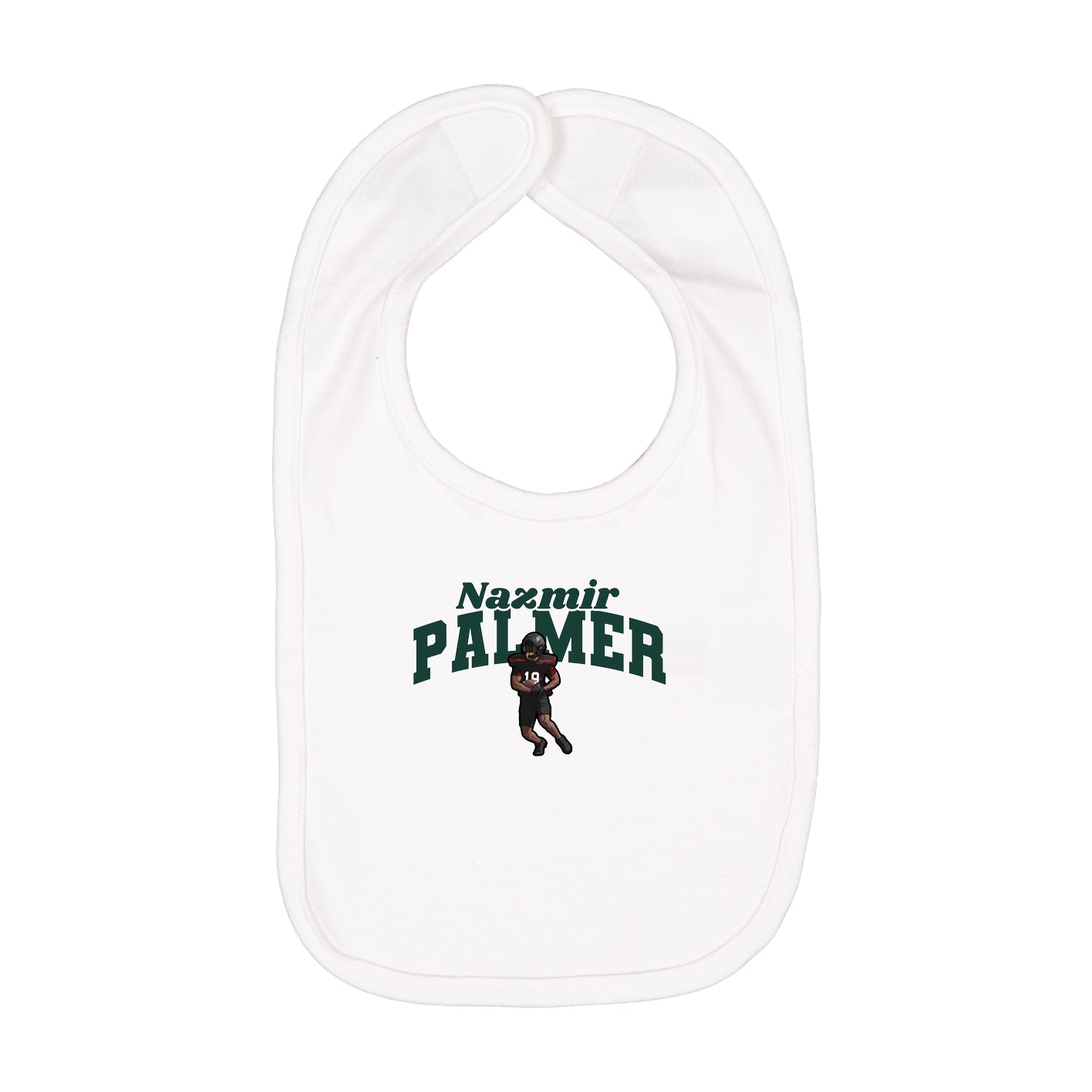 Infant Bib — Signature Arch in White