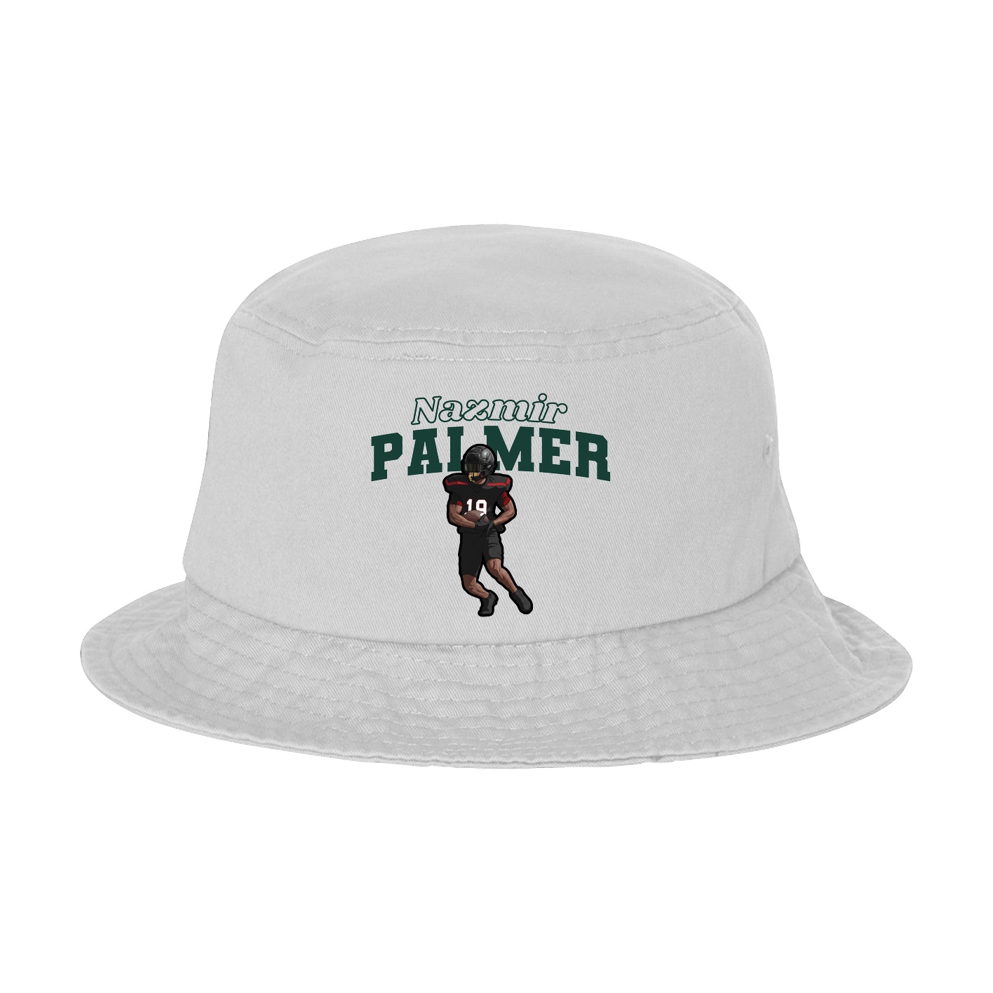 Bucket Cap — Name Arch in White