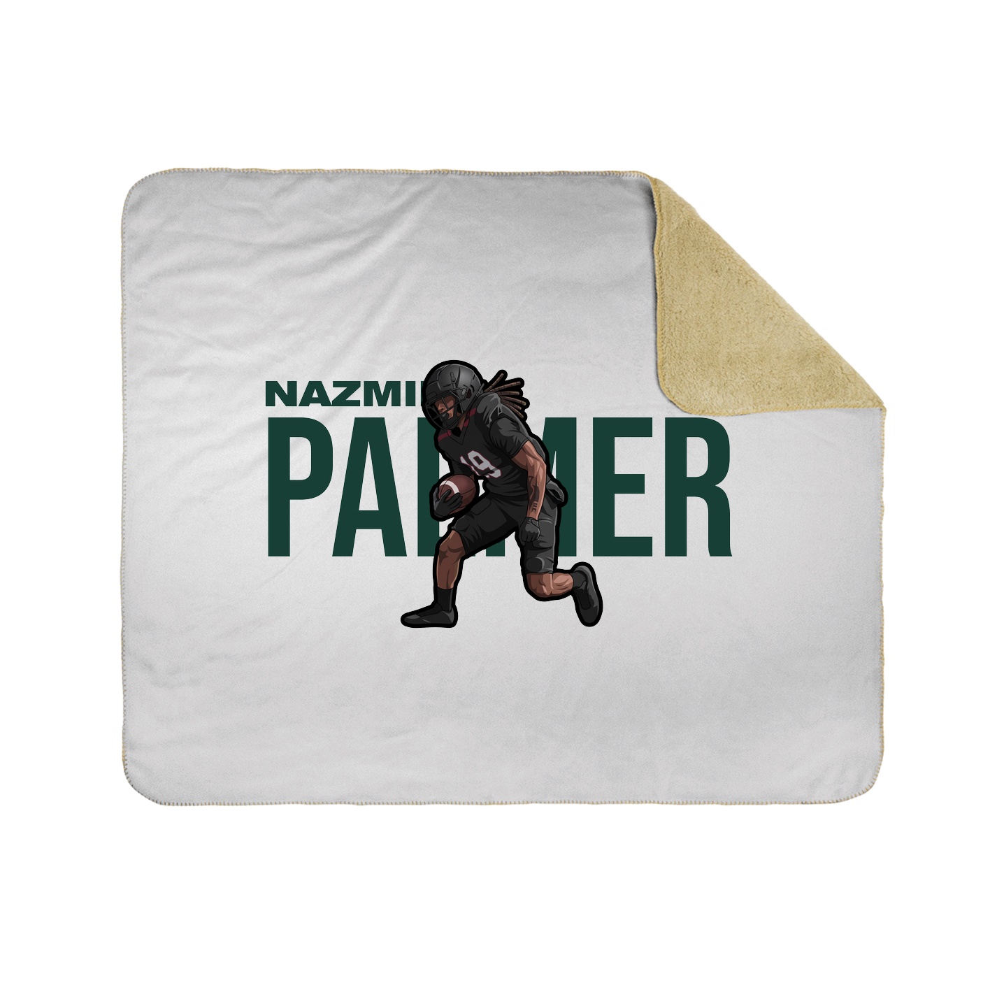Throw Blanket — Player Name in White
