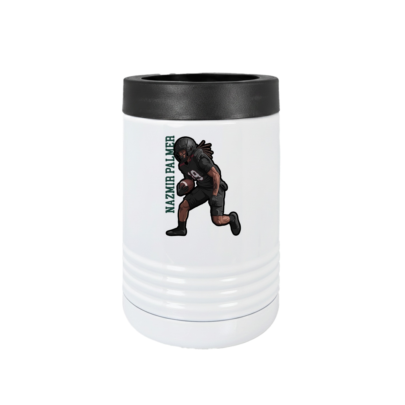Beverage Holder — Name Vertical in White