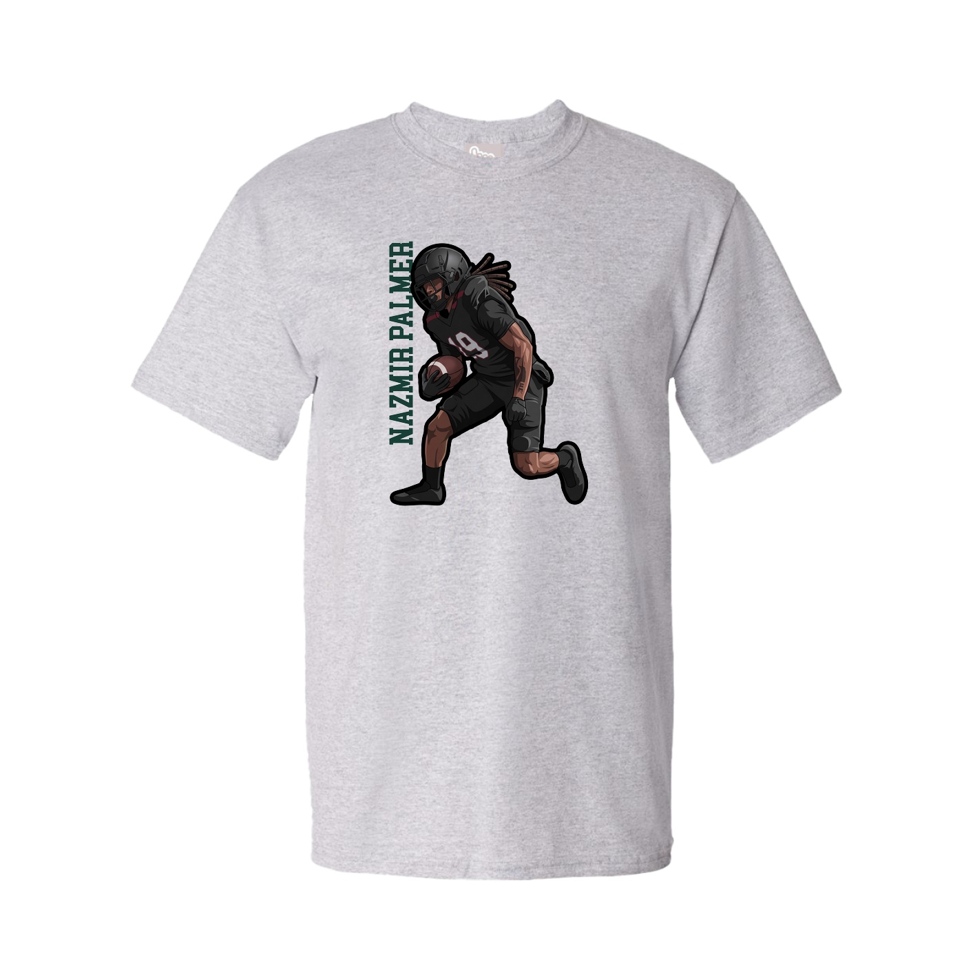 Tee — Name Vertical in Grey