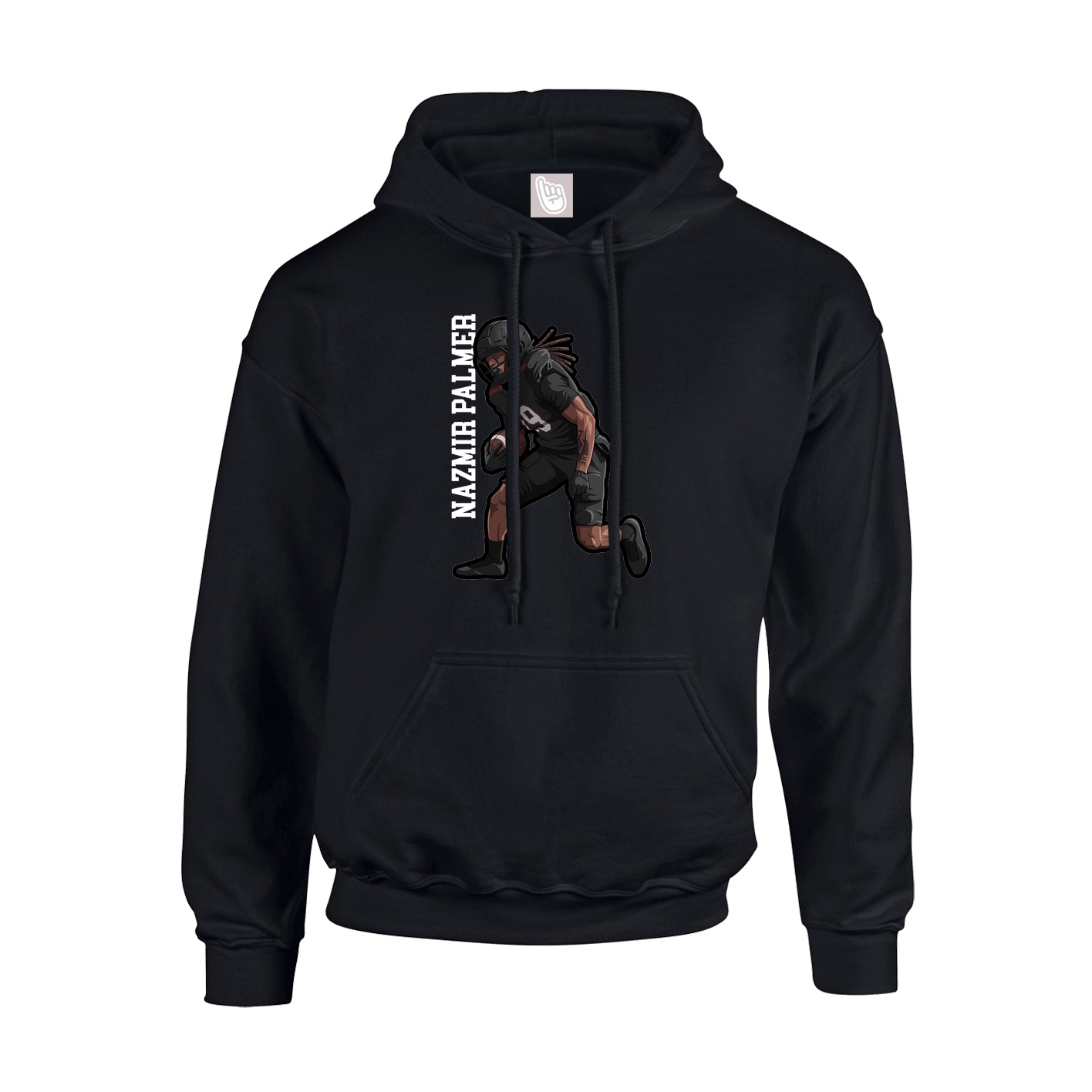Youth Hoodie — Name Vertical in Black