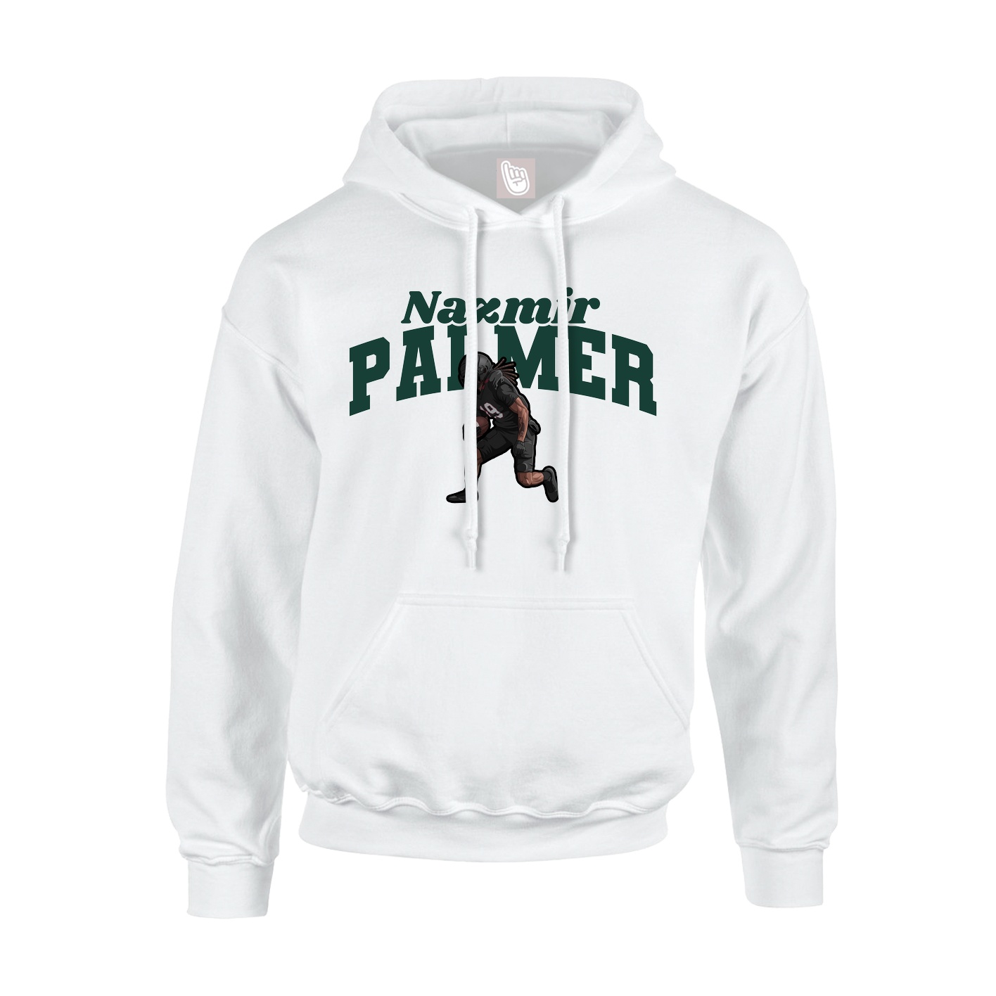 Hoodie — Signature Arch in White
