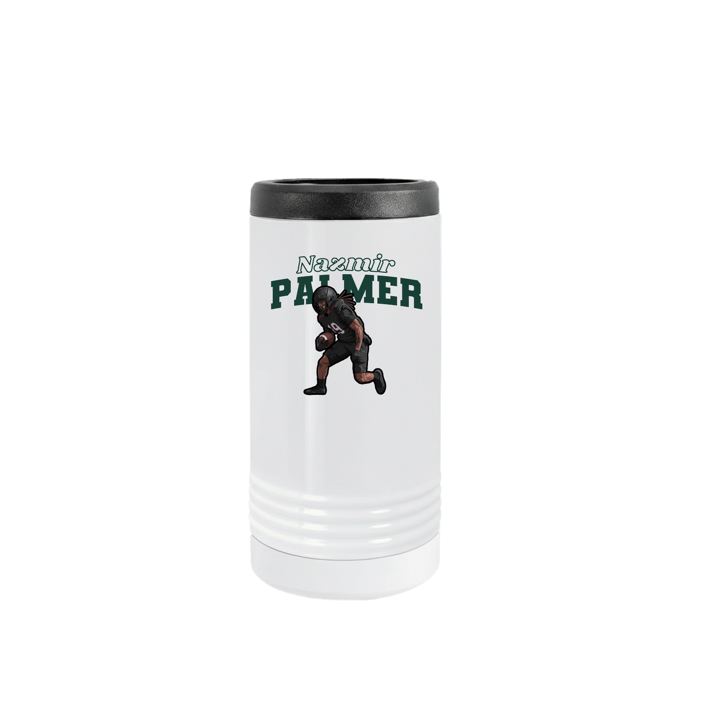 Slim Beverage Holder — Name Arch in White