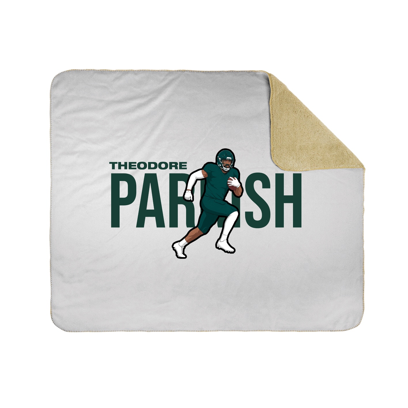 Throw Blanket — Player Name in White