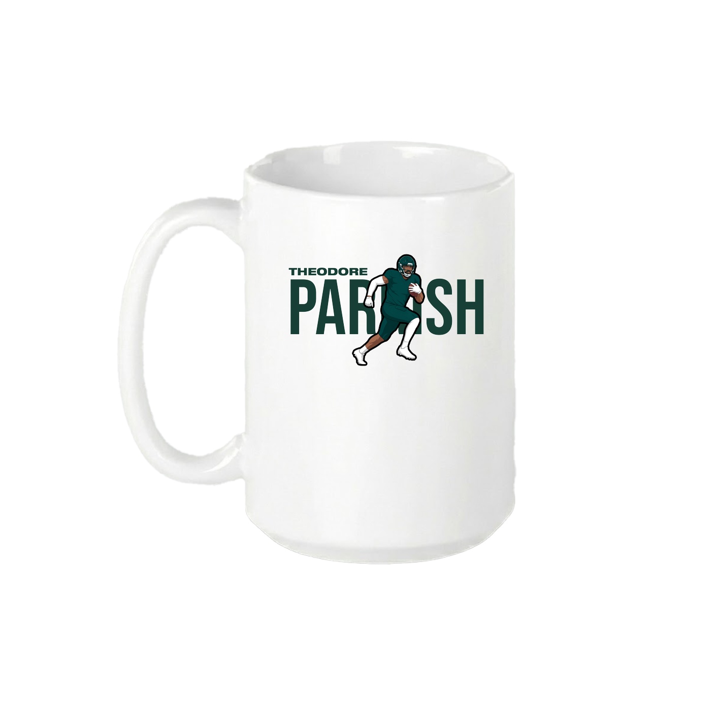 15oz Coffee Mug — Player Name in White