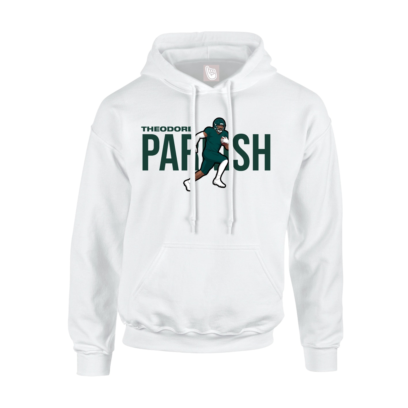 Youth Hoodie — Player Name in White
