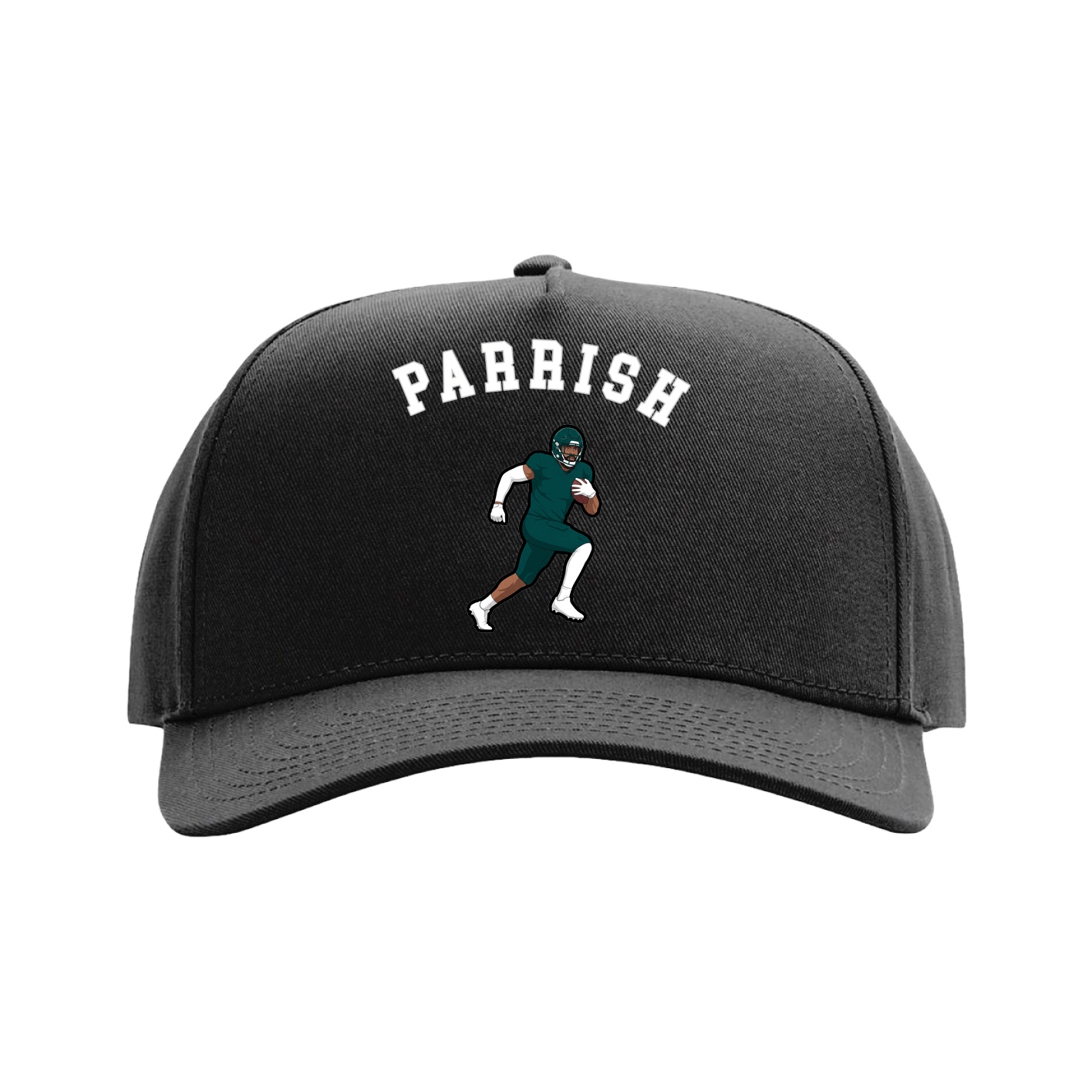Full Fabric Five-Panel Champ Cap — Shirsey Arch in Black