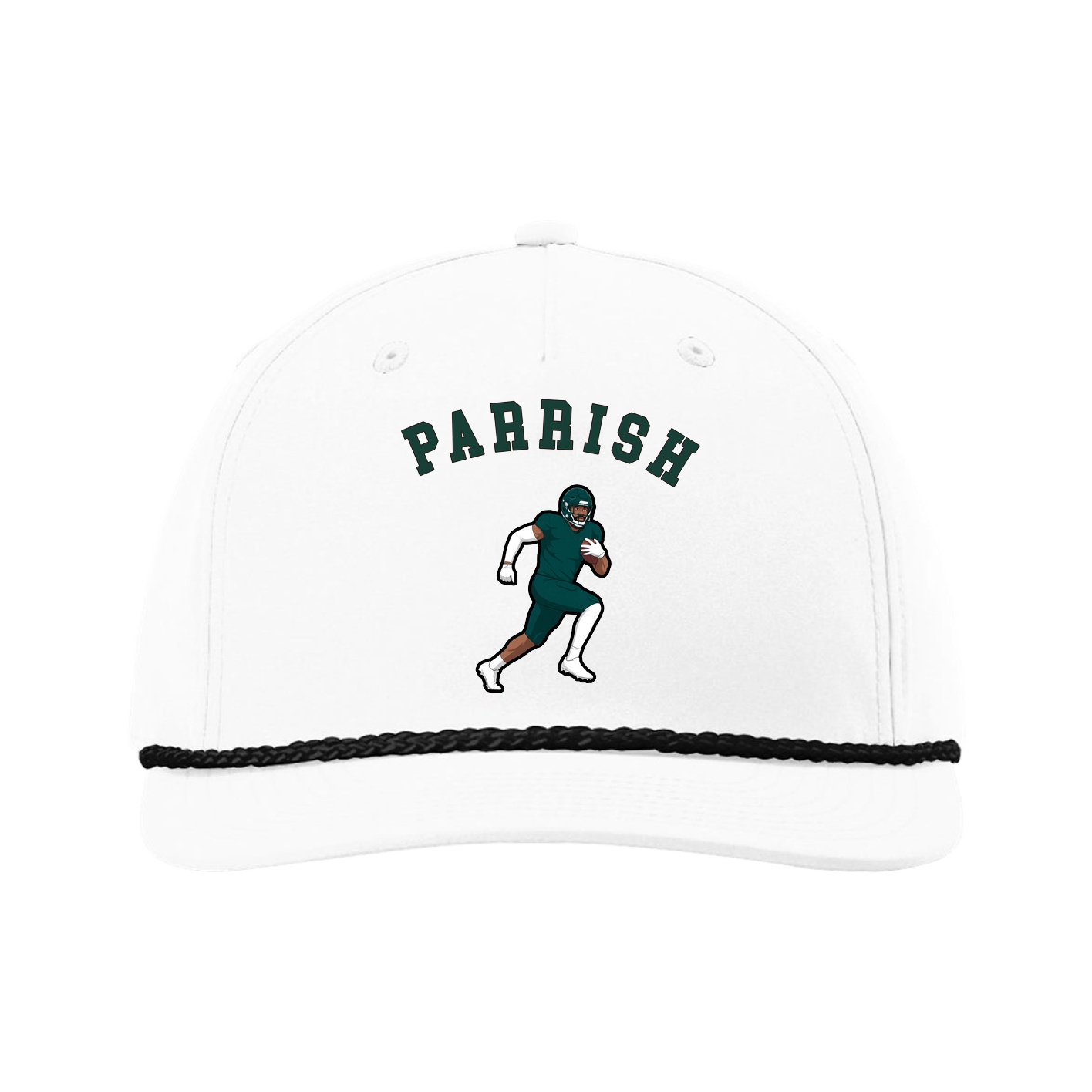 Five-Panel Classic Rope Cap — Shirsey Arch in White