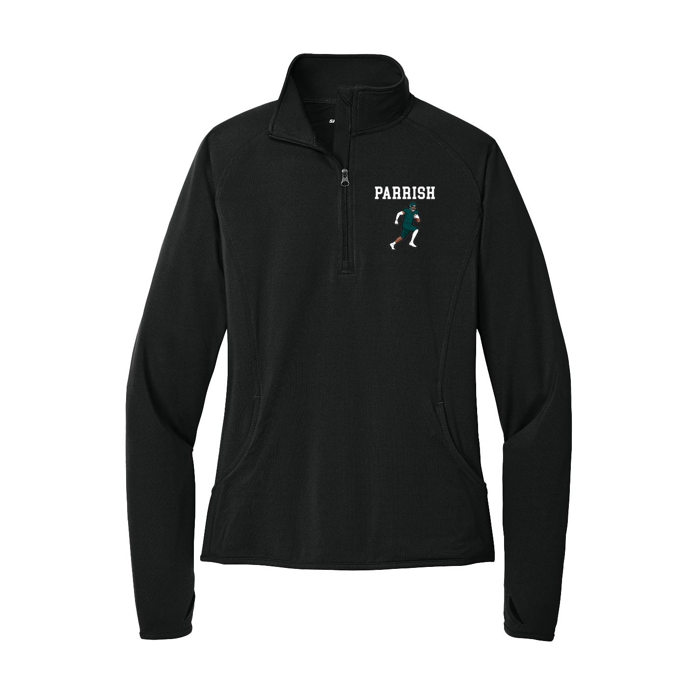 Women's Q-Zip Pullover — Shirsey in Black