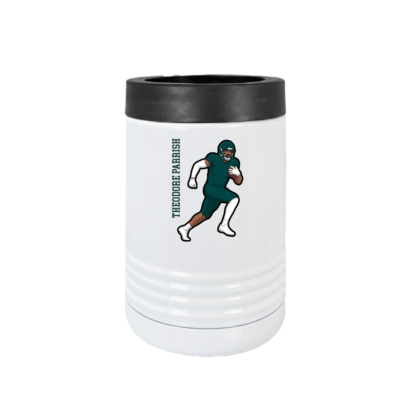 Beverage Holder — Name Vertical in White