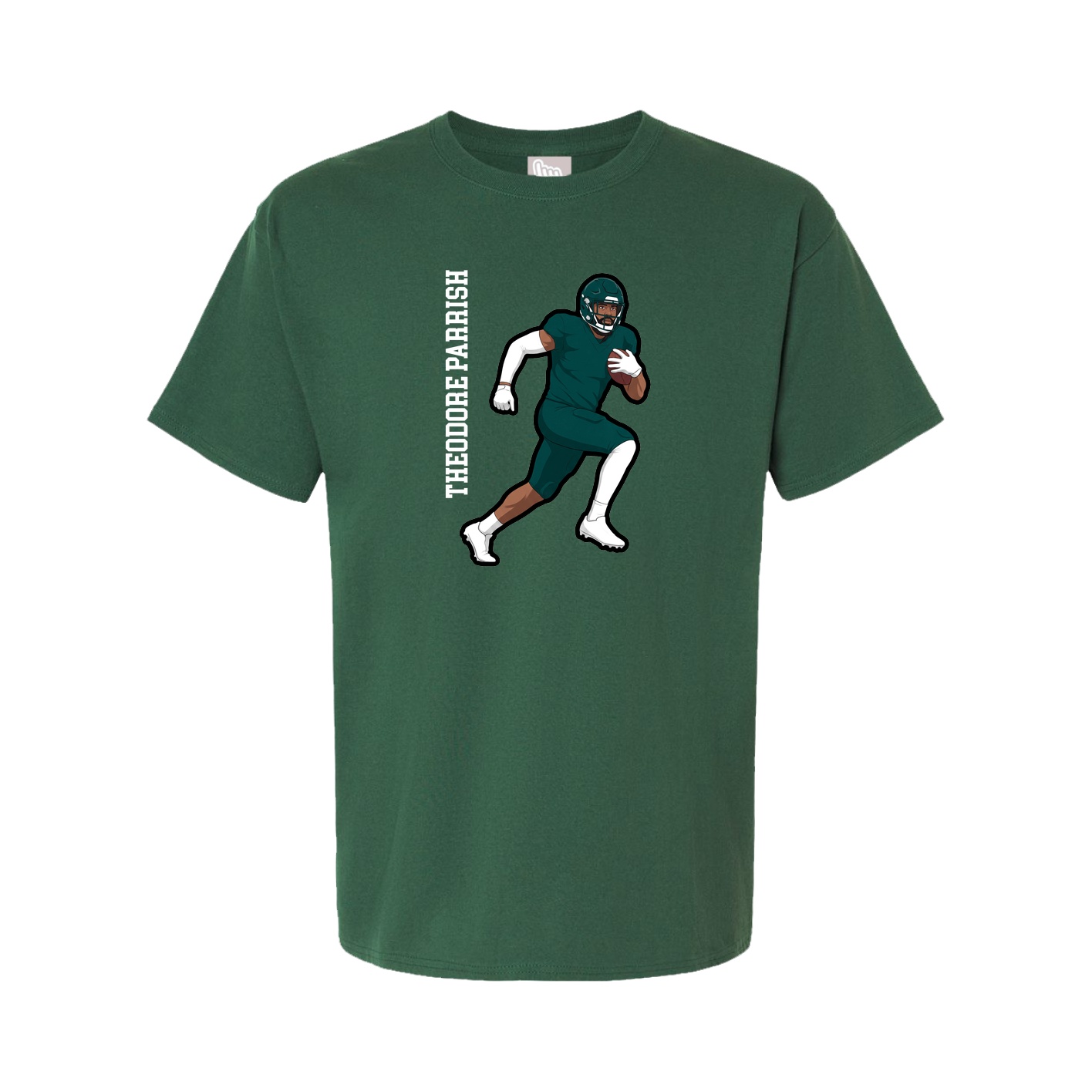Tee — Name Vertical in Green