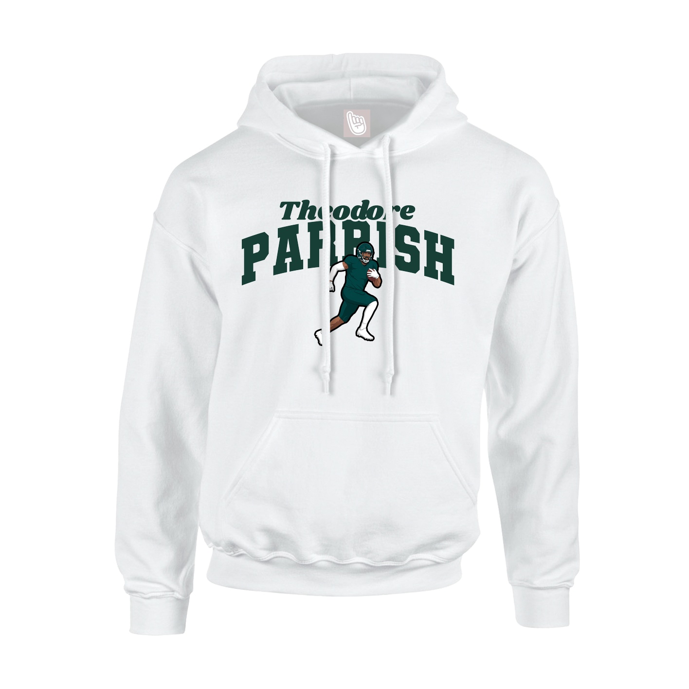 Hoodie — Signature Arch in White