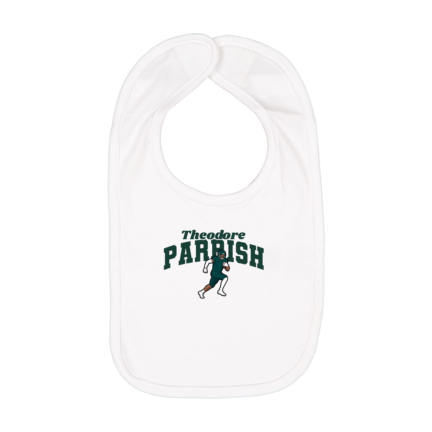 Infant Bib — Signature Arch in White