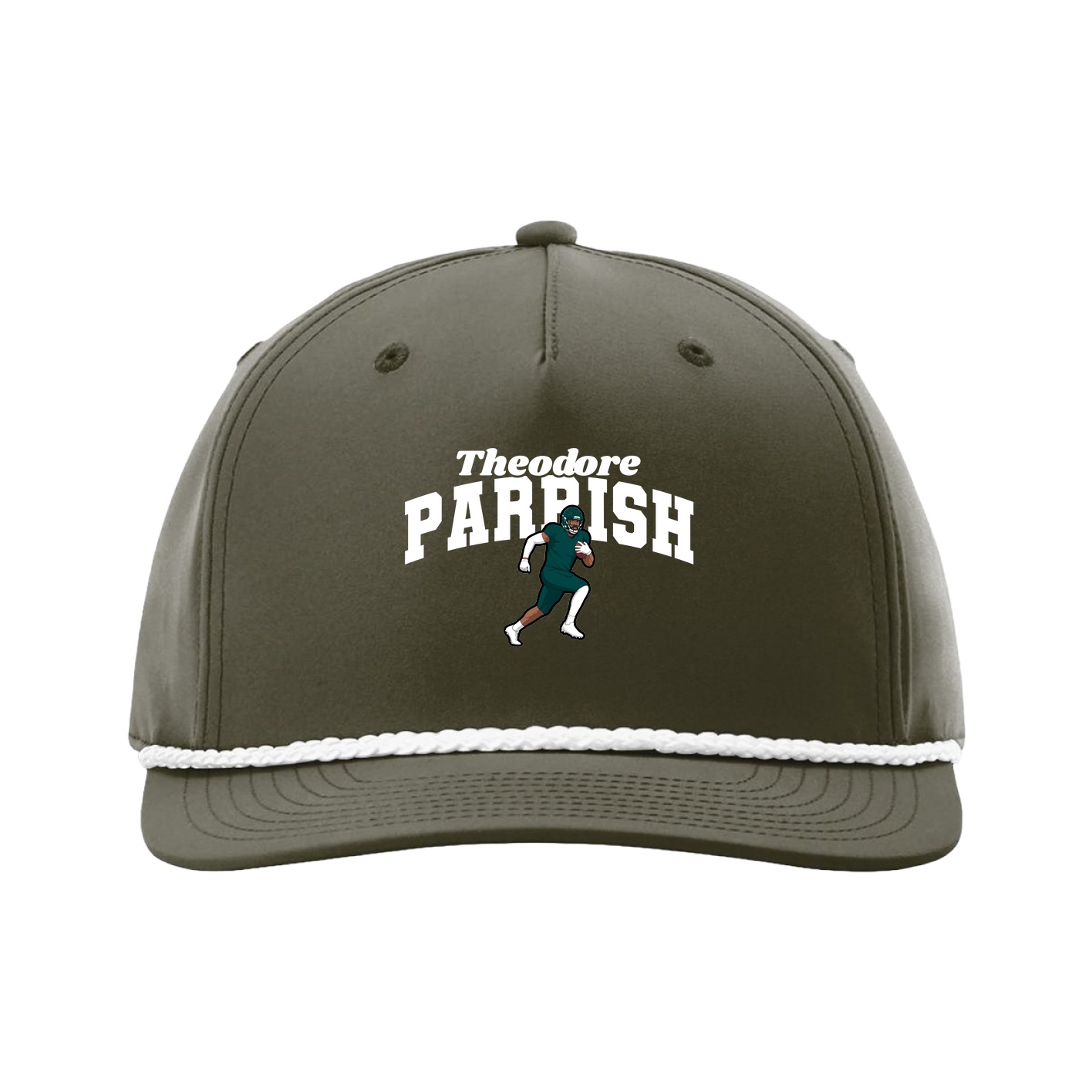 Five-Panel Classic Rope Cap — Signature Arch in Green