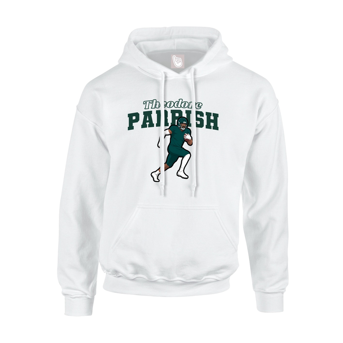 Hoodie — Name Arch in White