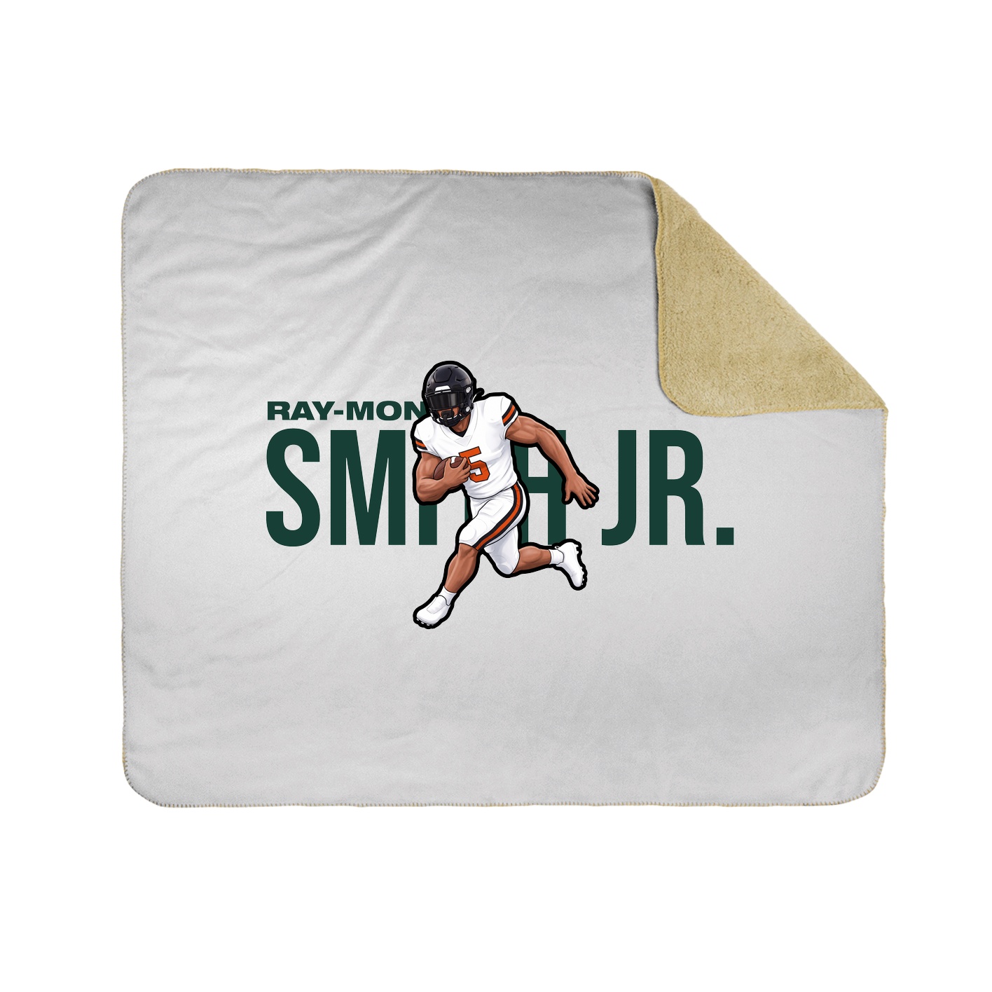 Throw Blanket — Player Name in White