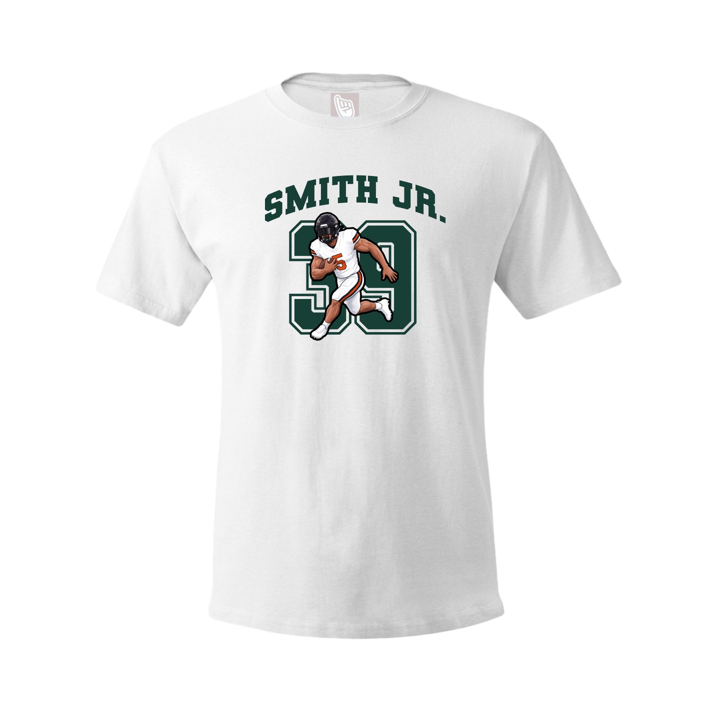 Youth Tee — Number in White