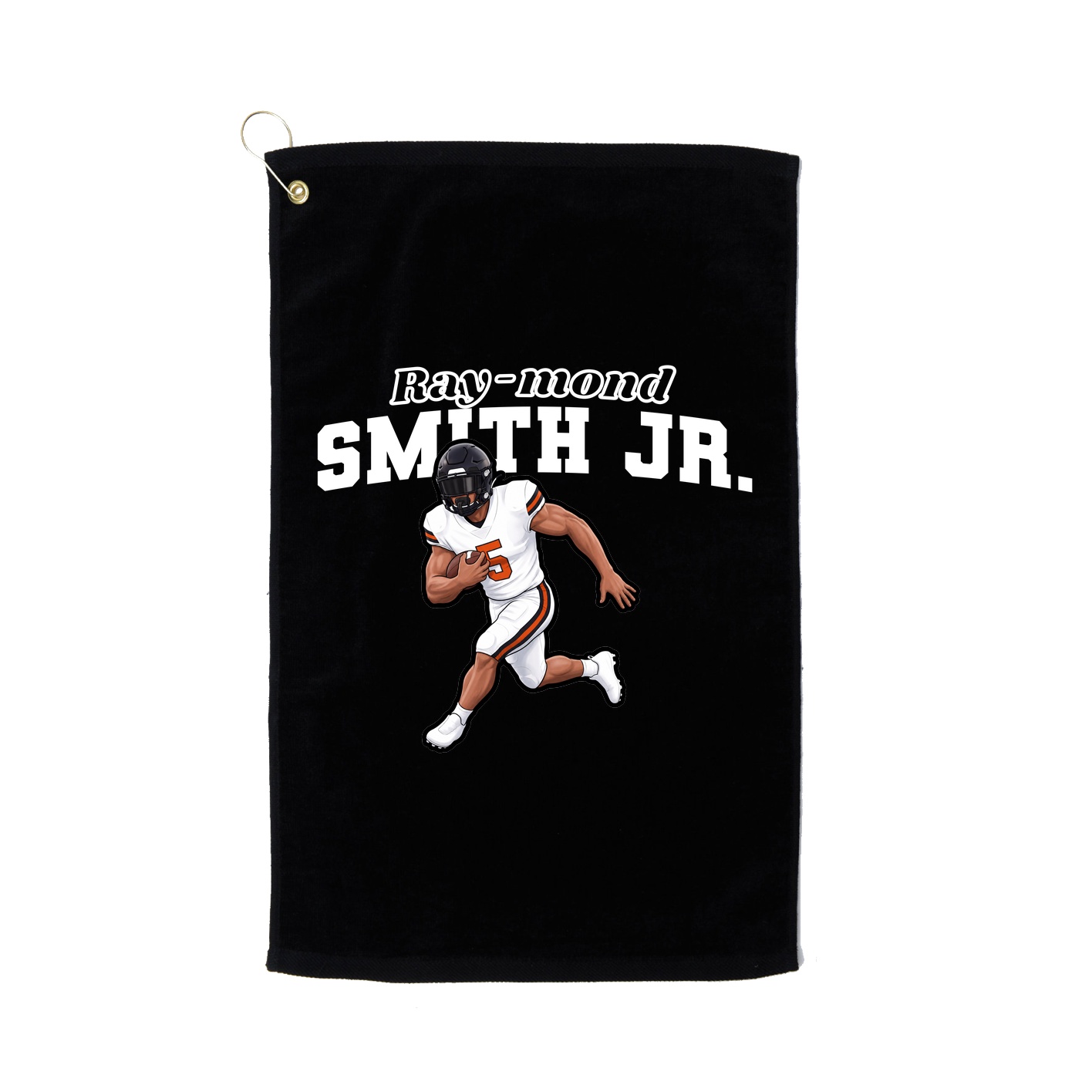 Golf Towel — Name Arch in Black