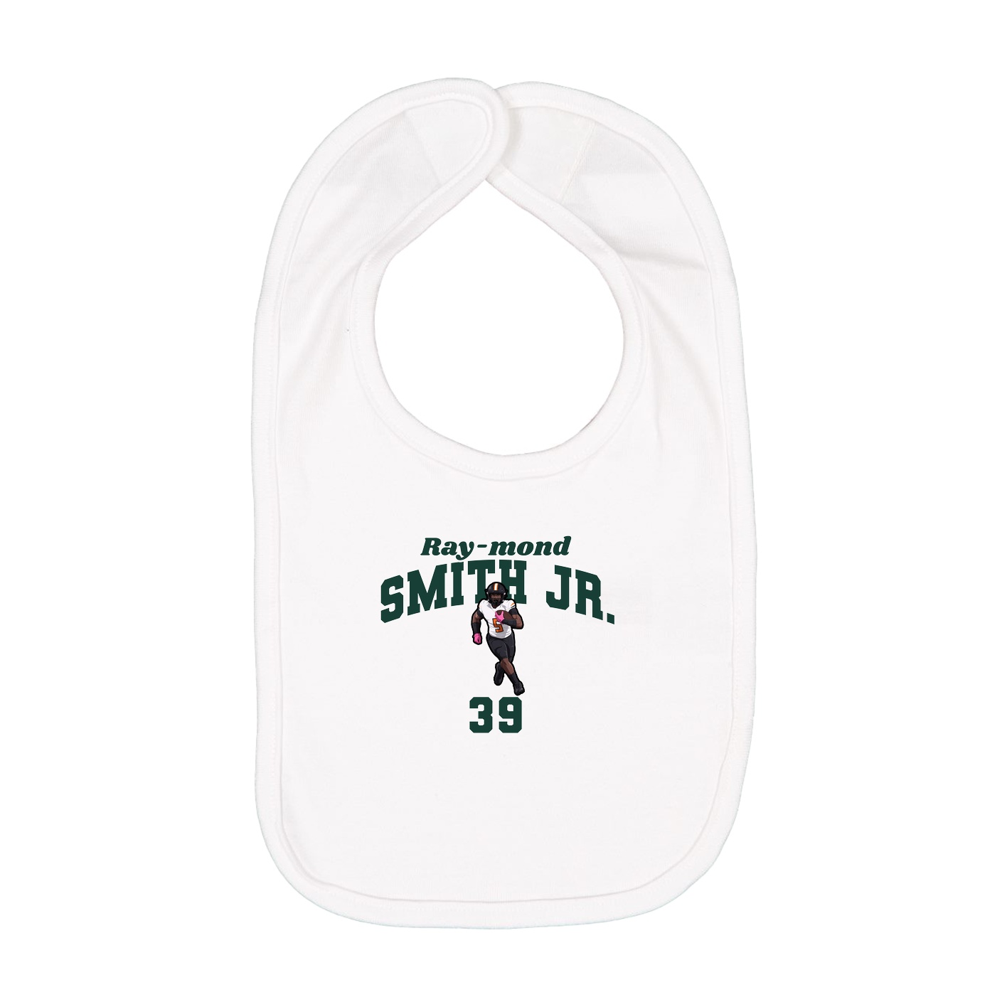 Infant Bib — Signature Arch in White