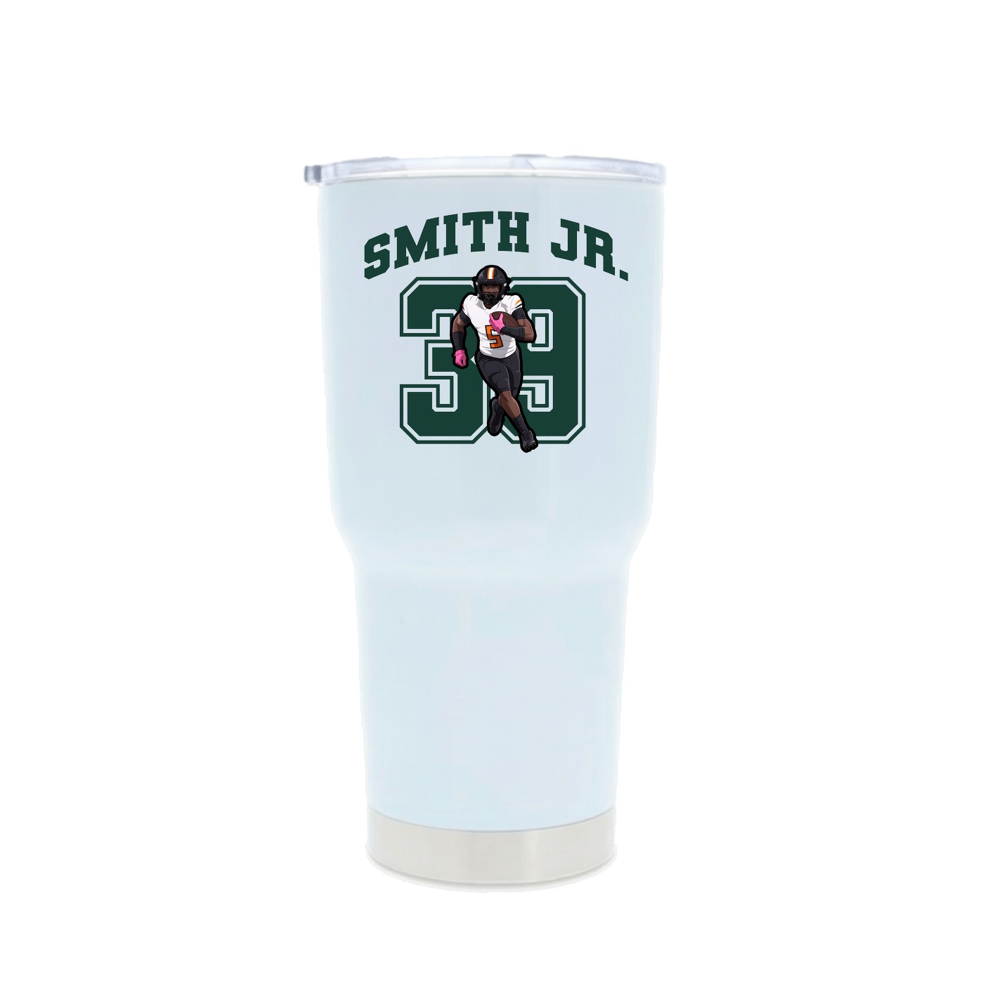 30oz Stainless Steel Tumbler — Number in White