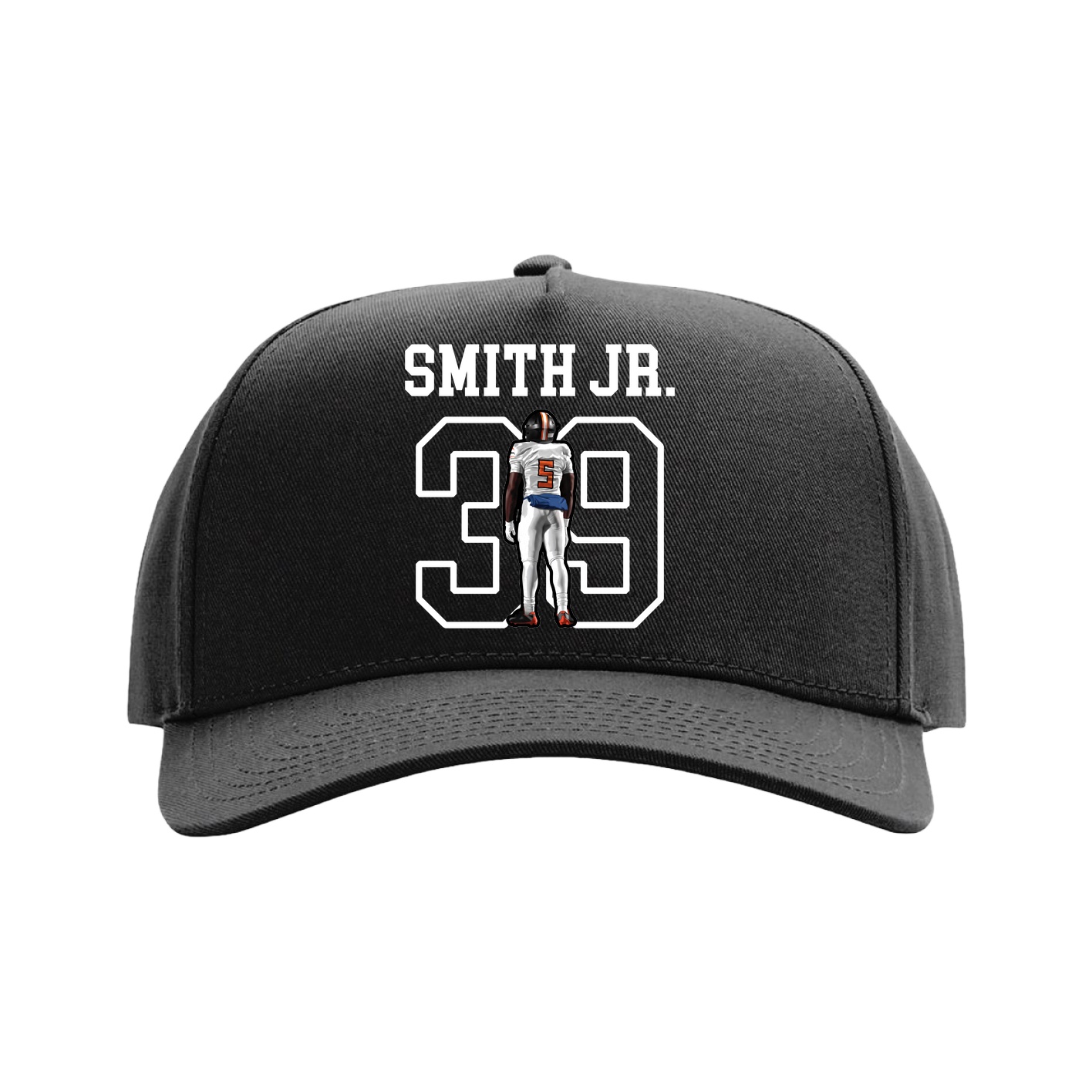 Full Fabric Five-Panel Champ Cap — Shirsey in Black