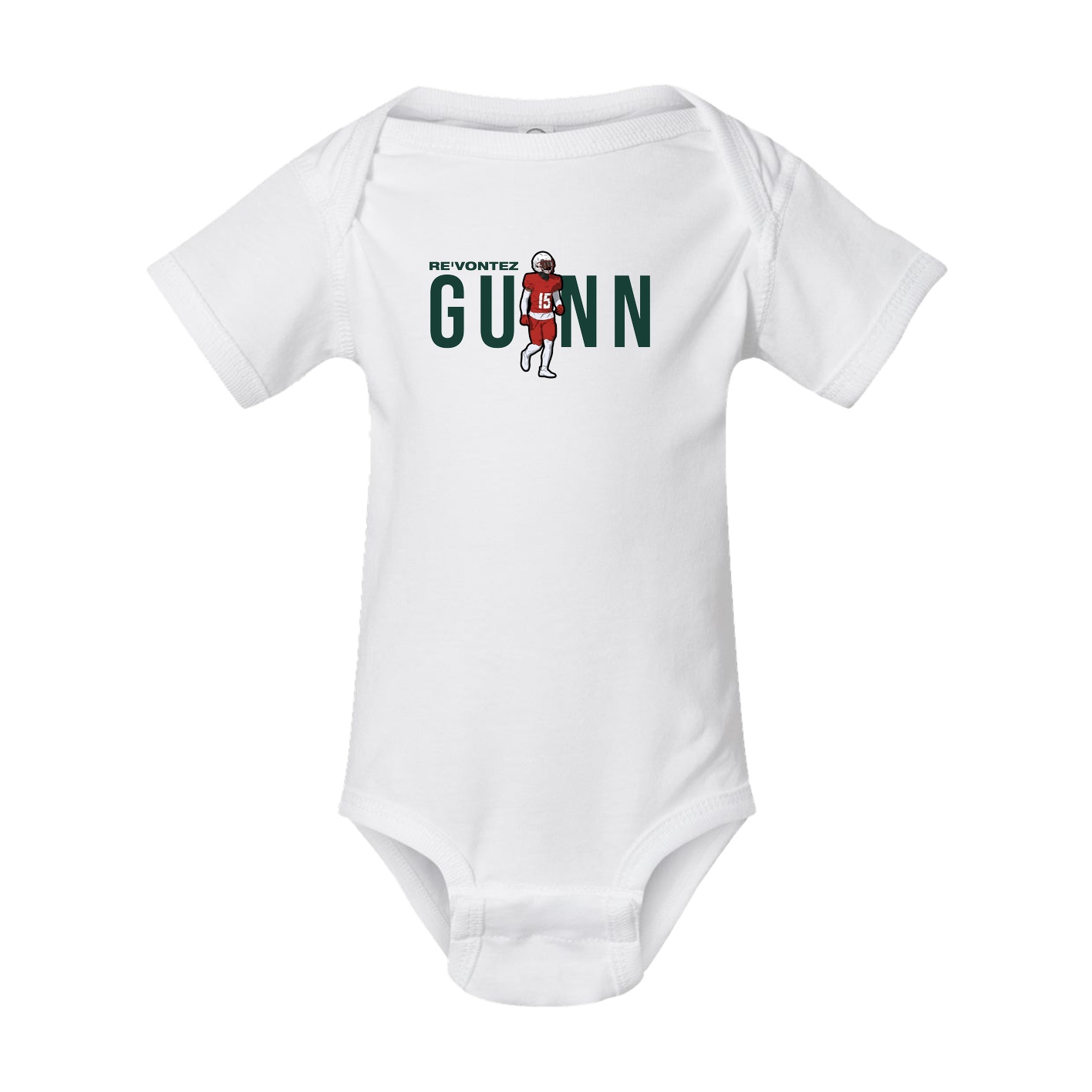 Baby Onesie — Player Name in White