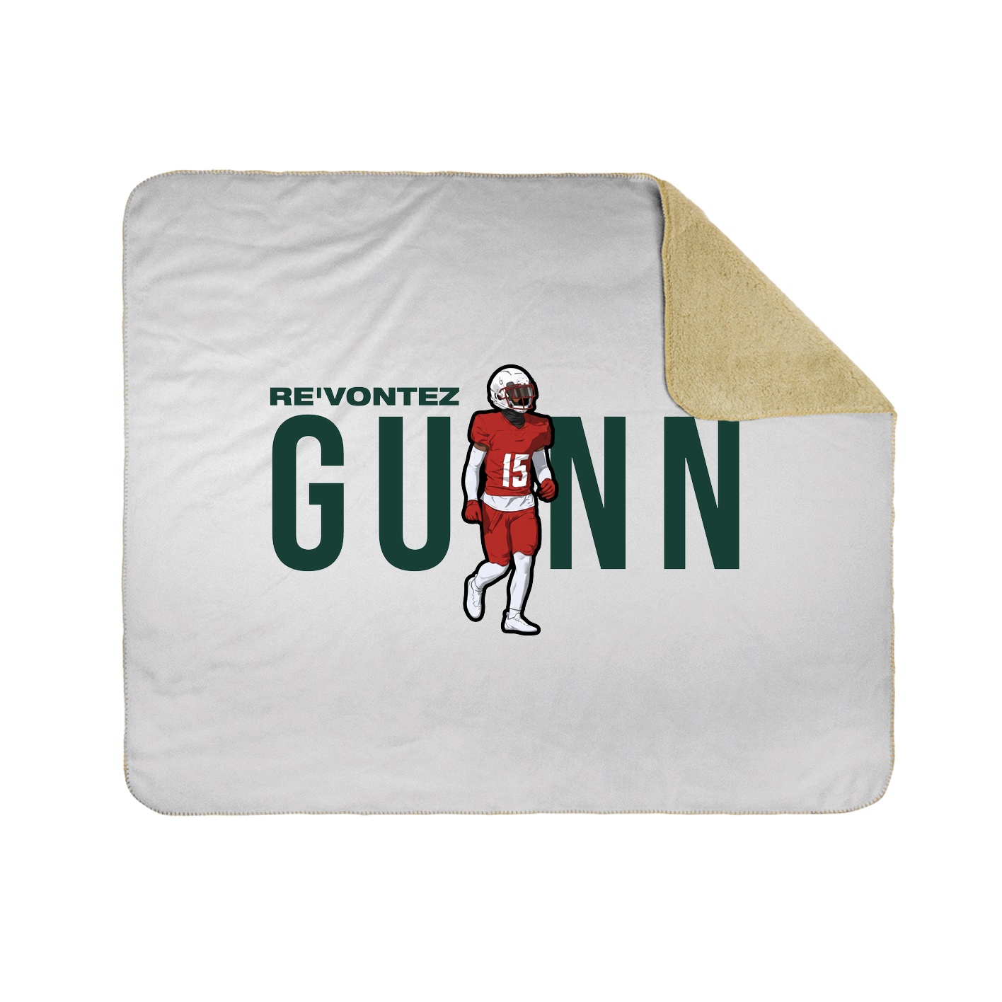 Throw Blanket — Player Name in White