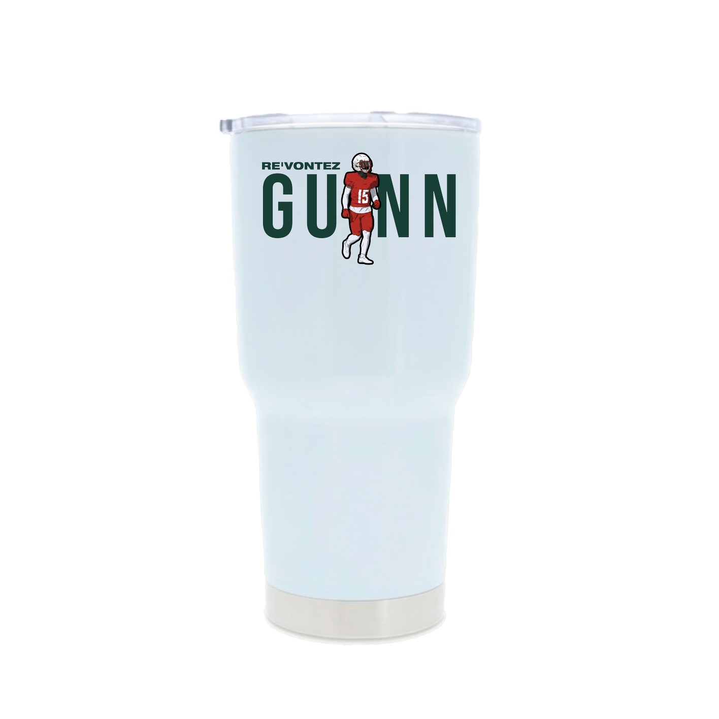 30oz Stainless Steel Tumbler — Player Name in White