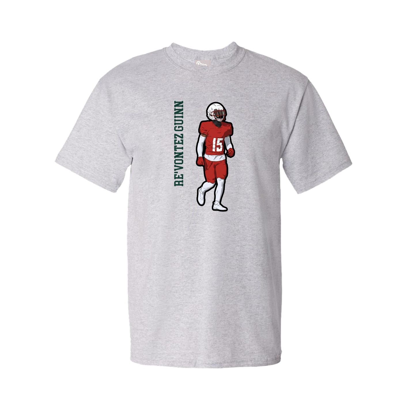 Youth Tee — Name Vertical in Grey