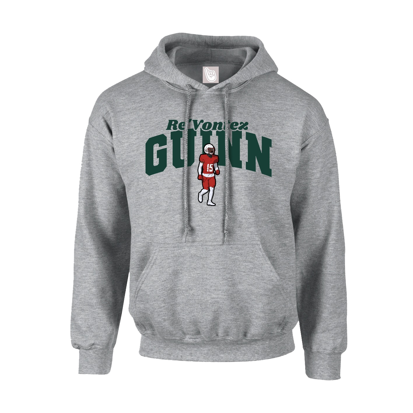 Youth Hoodie — Signature Arch in Grey