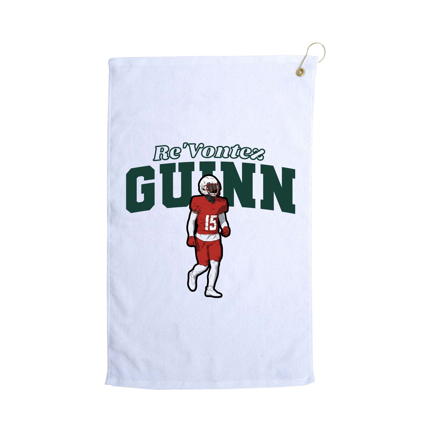 Golf Towel — Name Arch in White