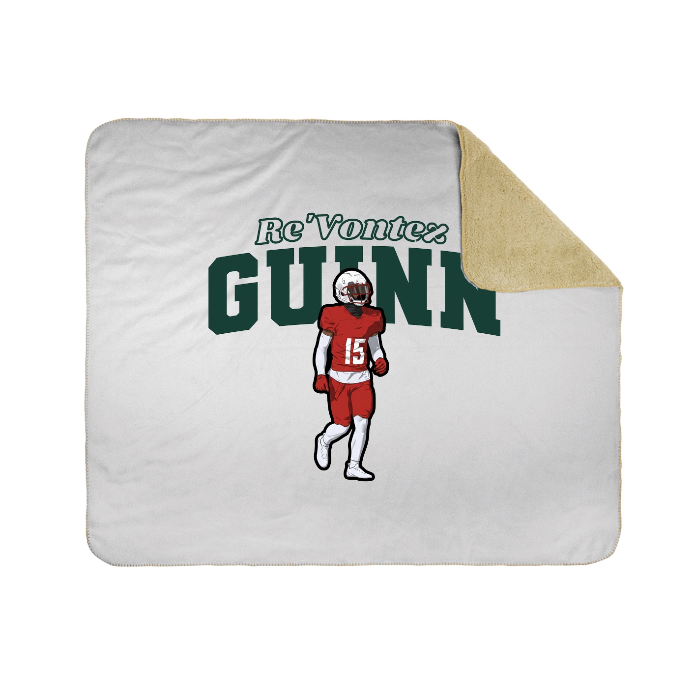 Throw Blanket — Name Arch in White