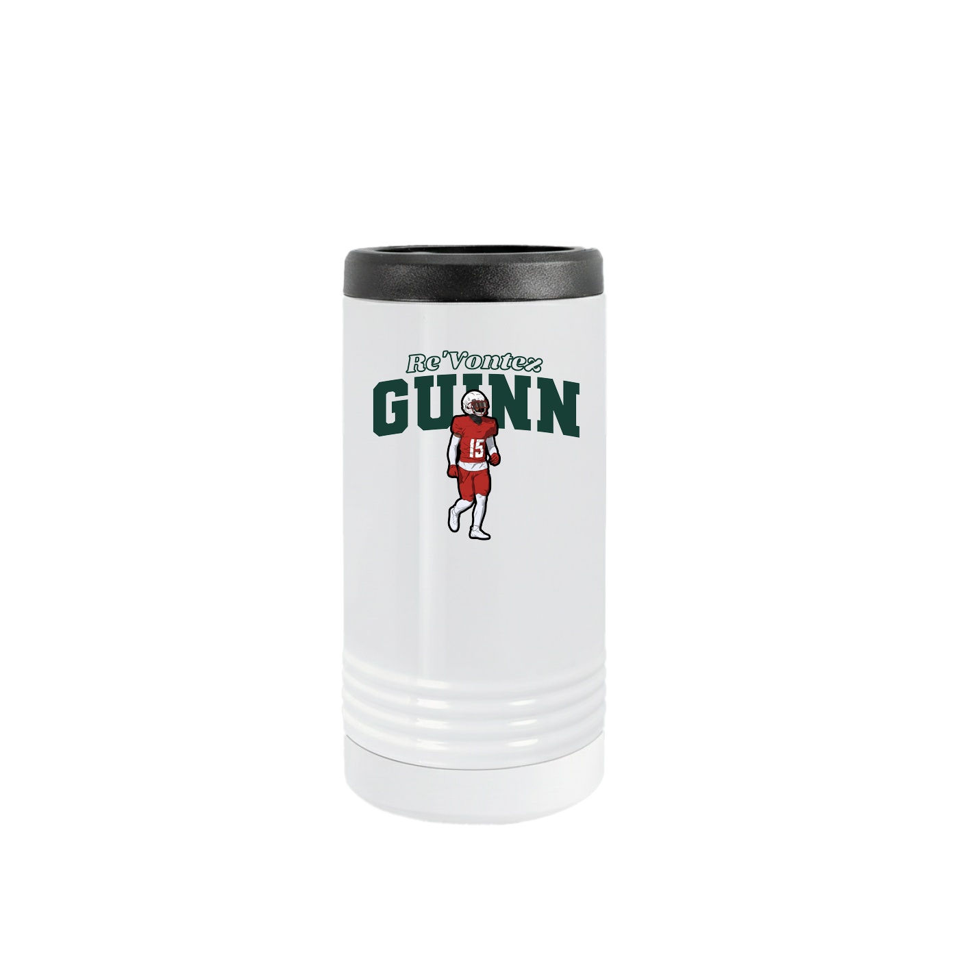 Slim Beverage Holder — Name Arch in White