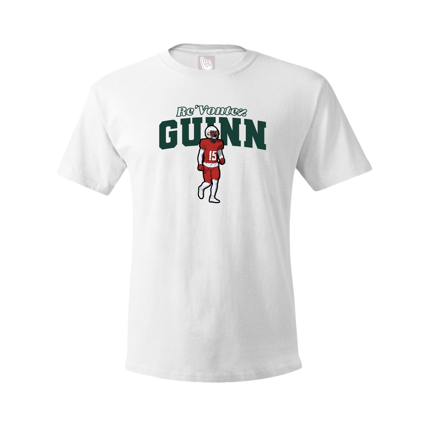 Youth Tee — Name Arch in White