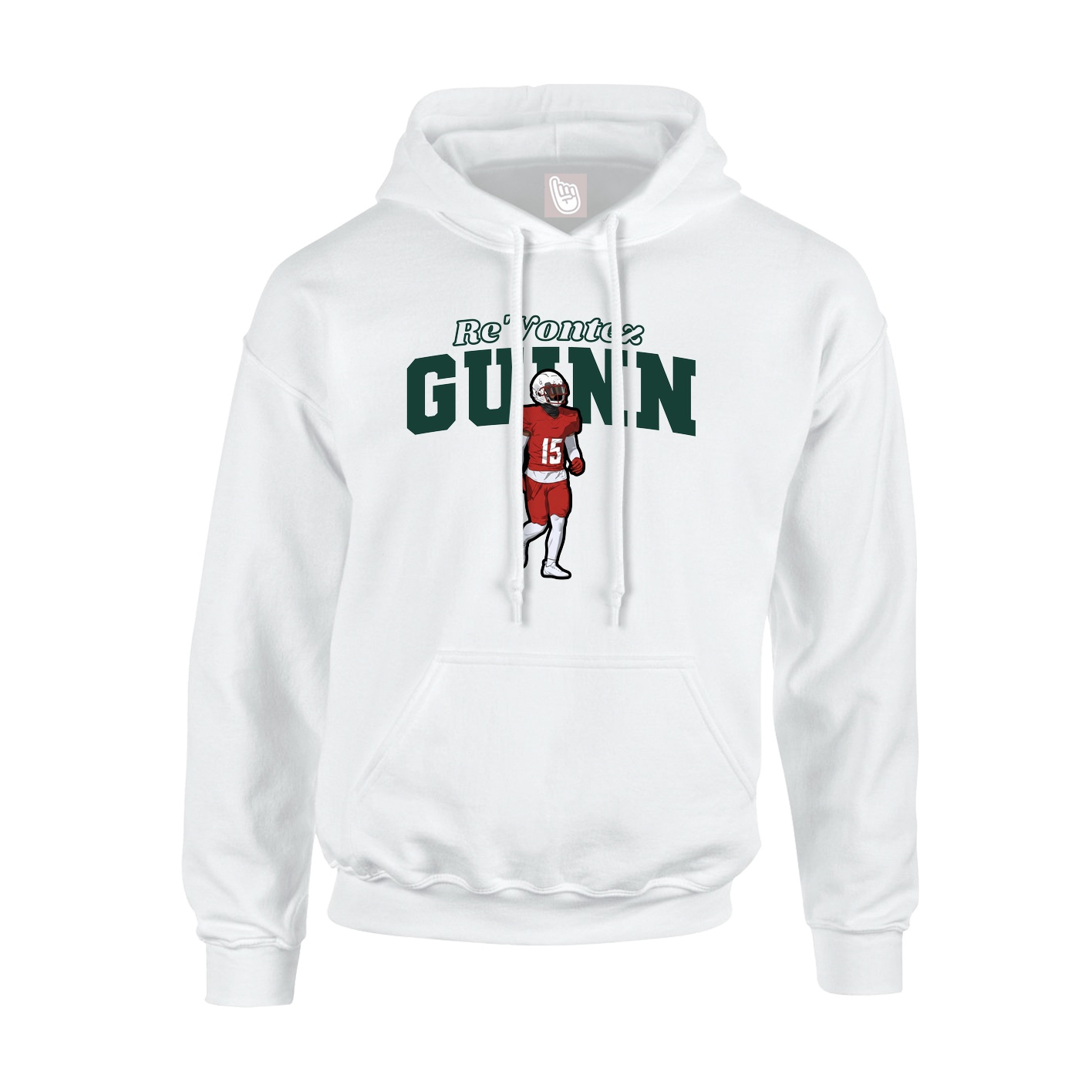 Hoodie — Name Arch in White