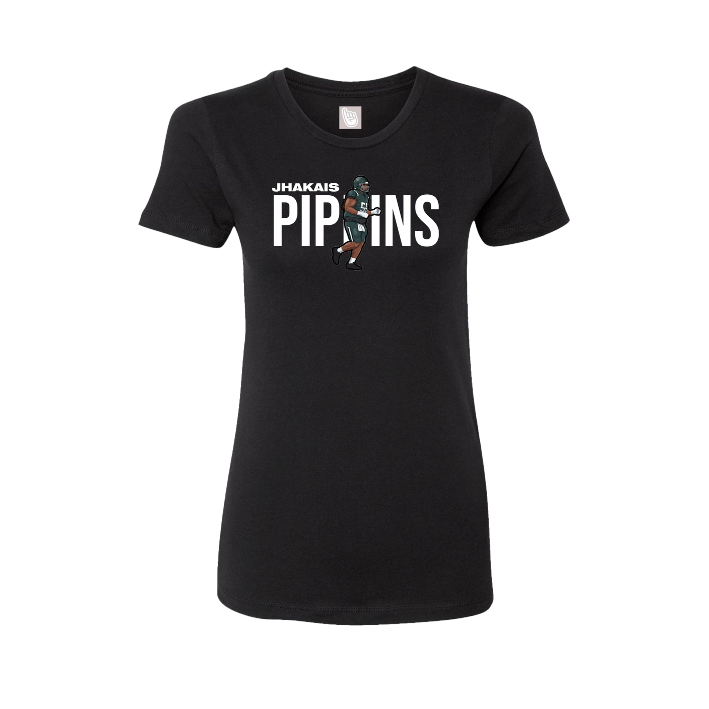 Fitted Women's Tee — Player Name in Black