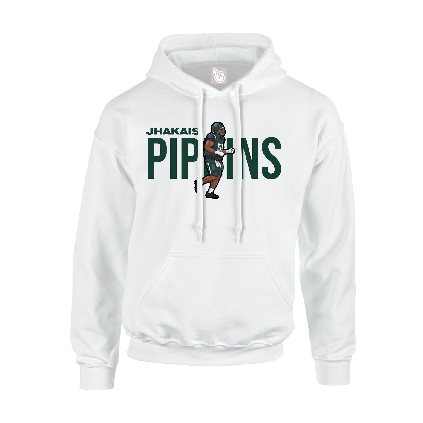Youth Hoodie — Player Name in White