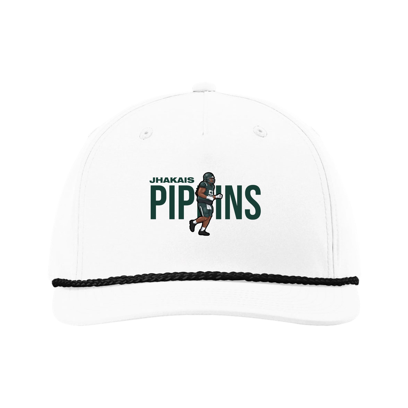 Five-Panel Classic Rope Cap — Player Name in White