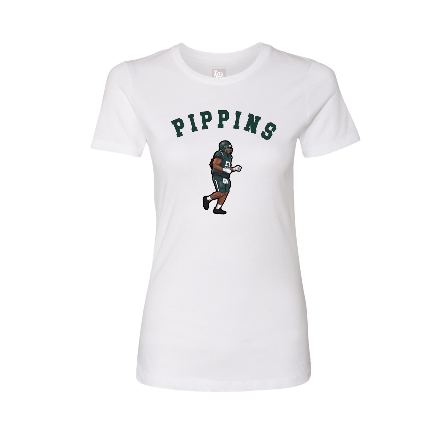 Fitted Women's Tee — Shirsey Arch in White