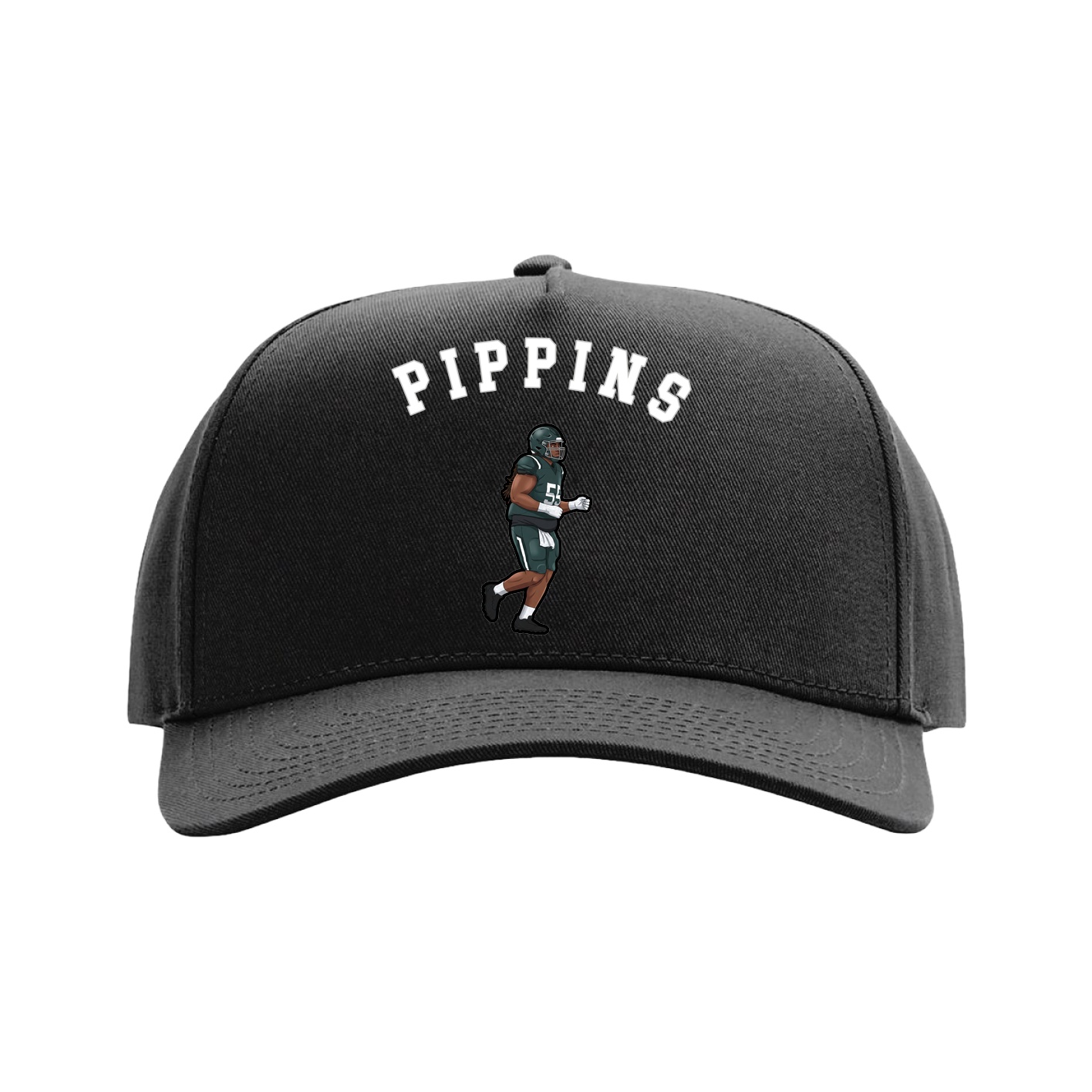 Full Fabric Five-Panel Champ Cap — Shirsey Arch in Black
