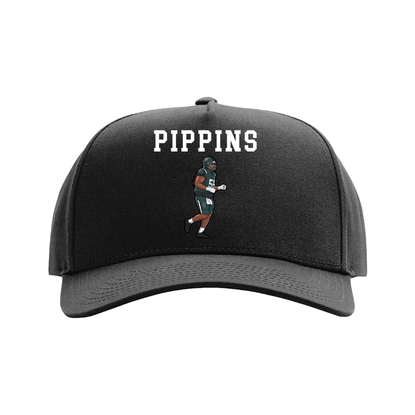 Full Fabric Five-Panel Champ Cap — Shirsey in Black