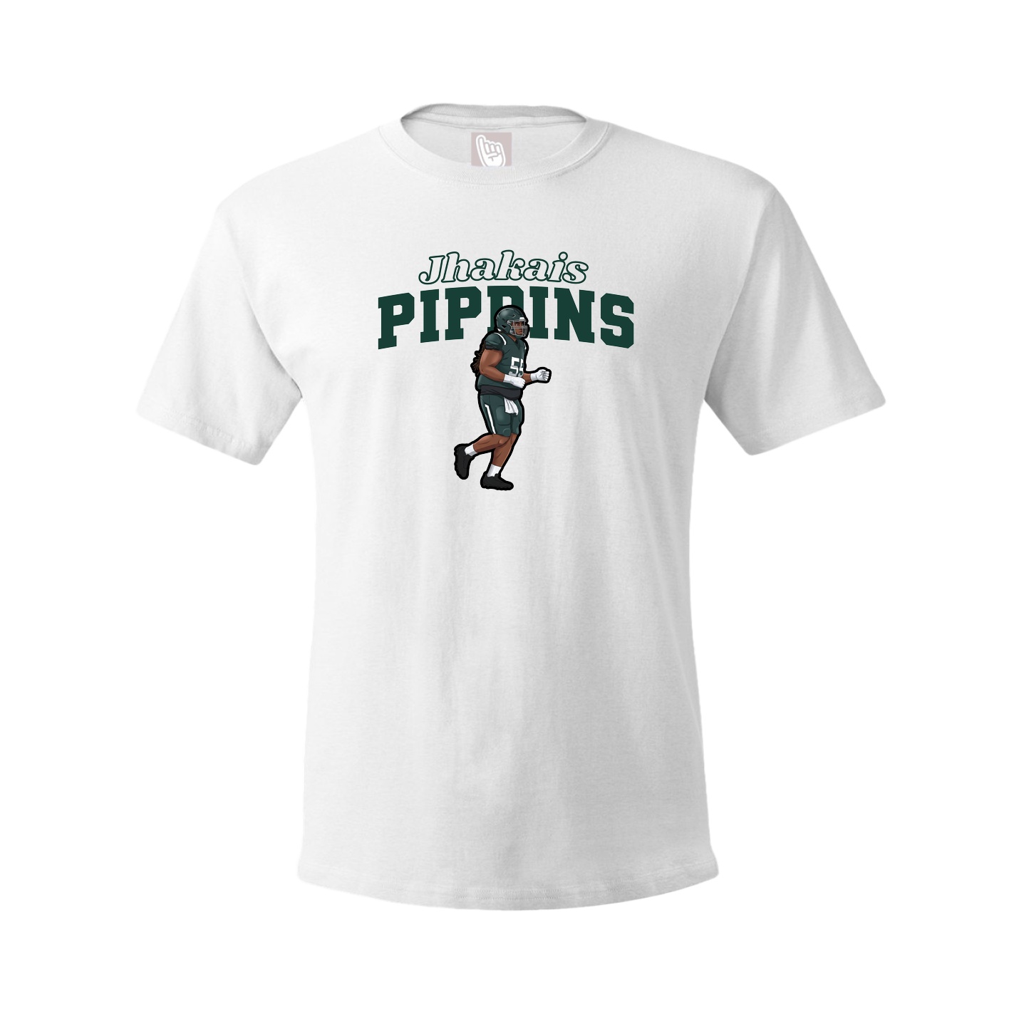Youth Tee — Name Arch in White