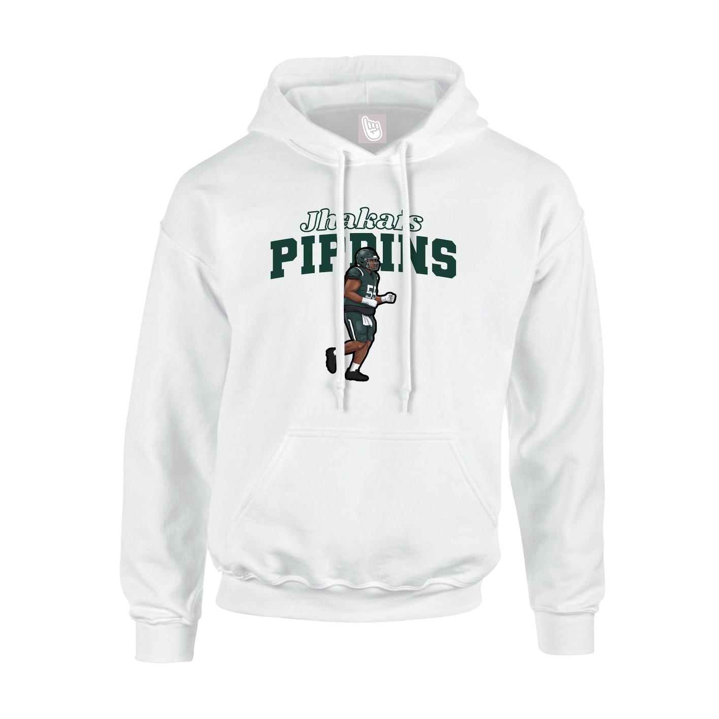 Hoodie — Name Arch in White