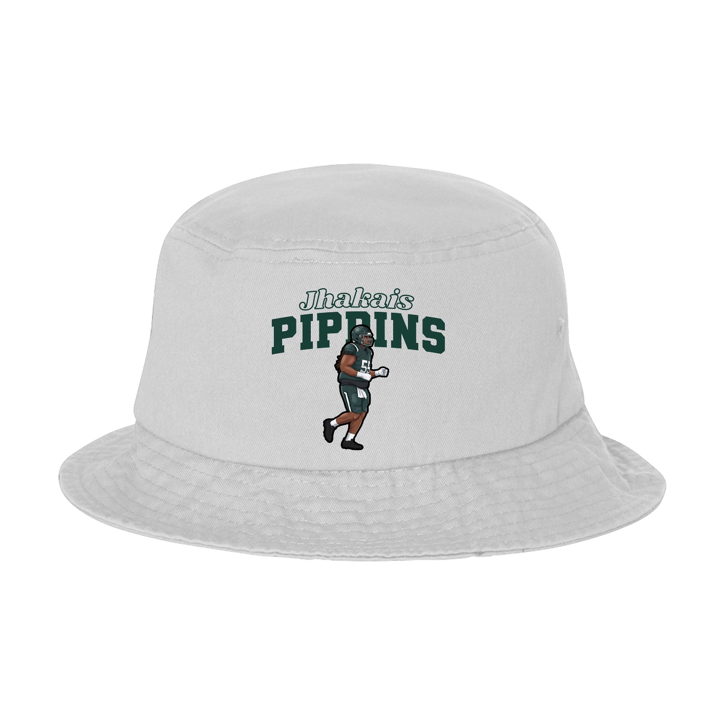 Bucket Cap — Name Arch in White