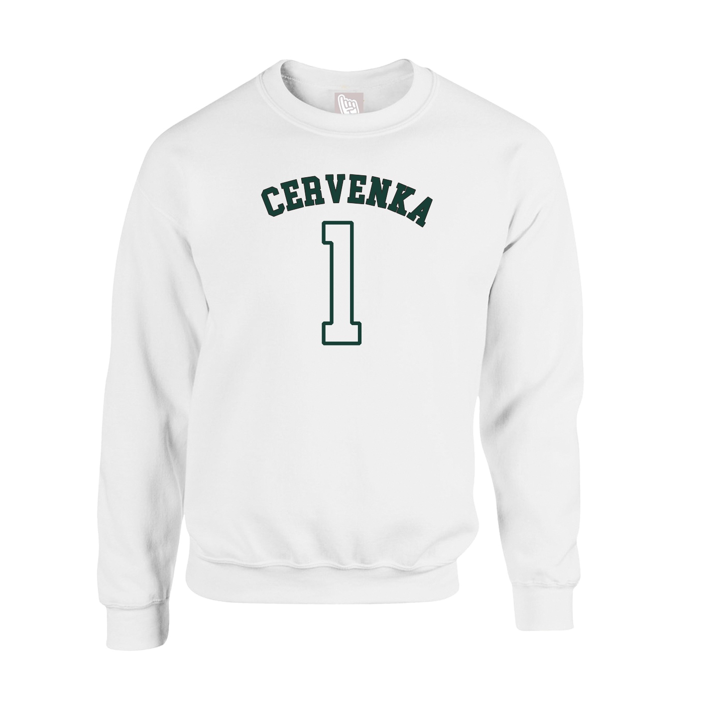 Fleece Crew — Shirsey Arch in White