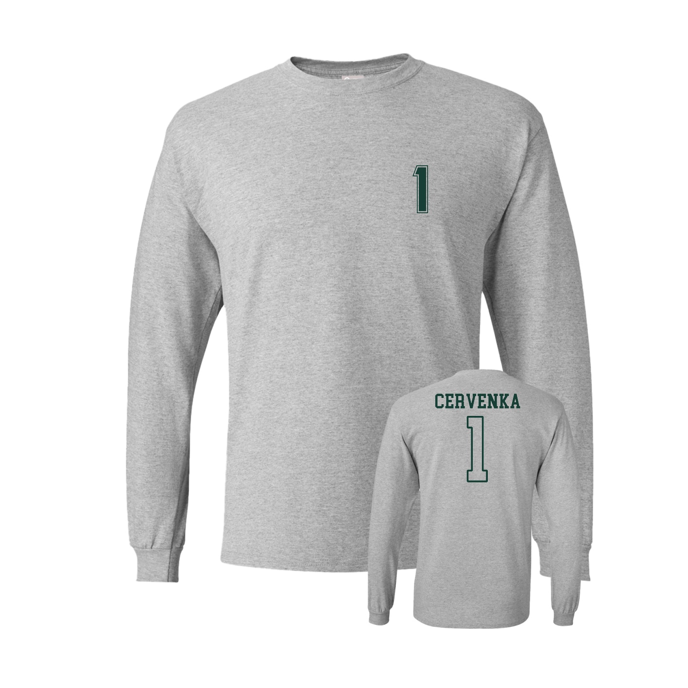 Long Sleeve Tee — Chest Back in Grey