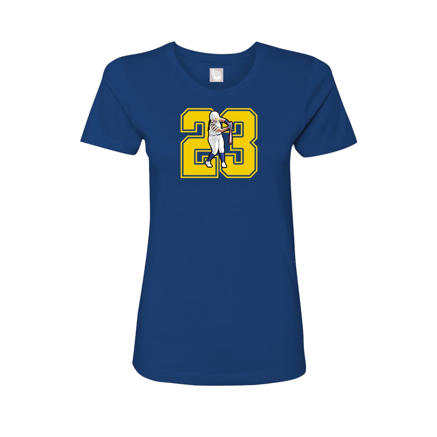 Womens Tee — Number in Royal