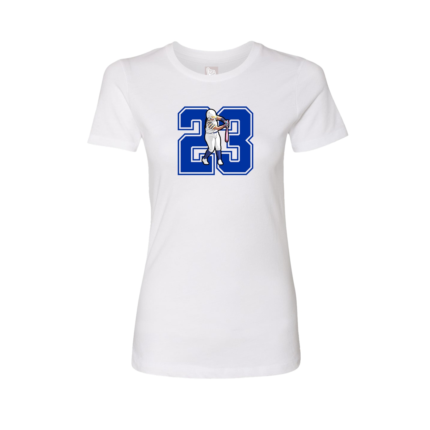 Womens Tee — Number in White